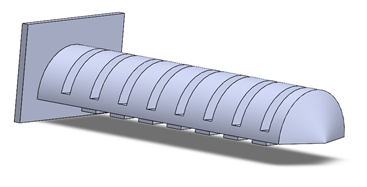 Figure 4: Third design of the finger for the Soft robotic gripper Source: own 